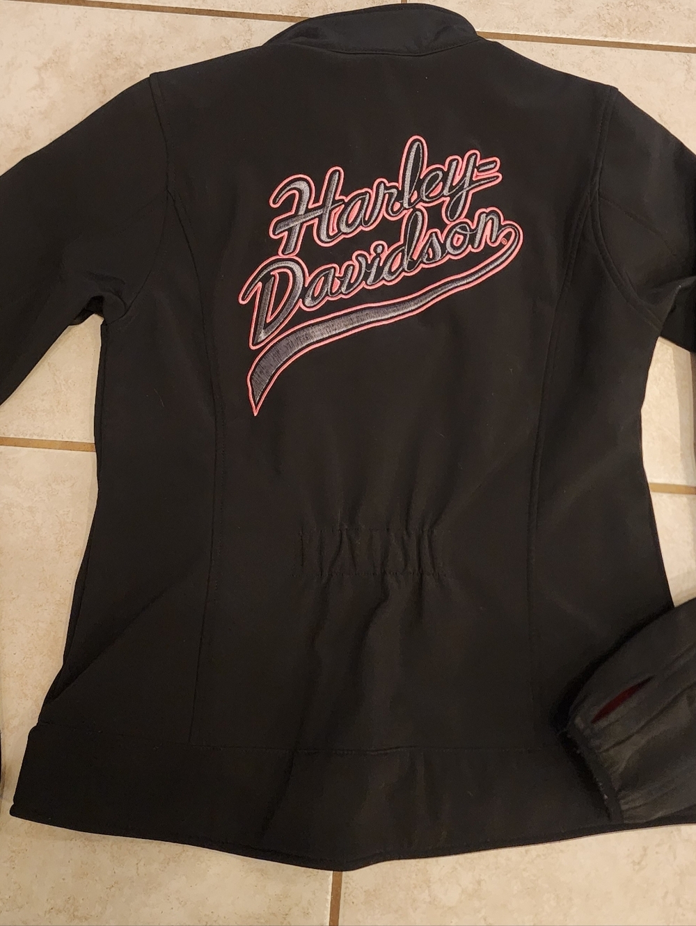Harley-Davidson Womens Black Pink Limited Ed Soft Shell Jacket 97432-18VW Medium